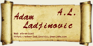 Adam Lađinović vizit kartica